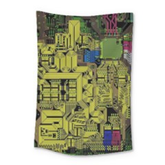Technology Circuit Board Small Tapestry by Ket1n9