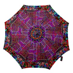 Technology Circuit Board Layout Pattern Hook Handle Umbrellas (large) by Ket1n9