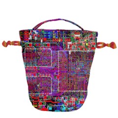 Technology Circuit Board Layout Pattern Drawstring Bucket Bag by Ket1n9
