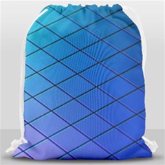 Blue Pattern Plain Cartoon Drawstring Bag (large) by Ket1n9