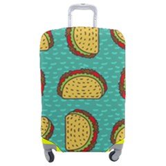 Taco-drawing-background-mexican-fast-food-pattern Luggage Cover (medium) by Ket1n9