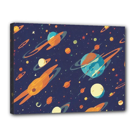 Space Galaxy Planet Universe Stars Night Fantasy Canvas 16  X 12  (stretched) by Ket1n9