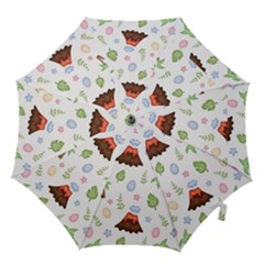 Cute-palm-volcano-seamless-pattern Hook Handle Umbrellas (large) by Ket1n9