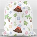 Cute-palm-volcano-seamless-pattern Drawstring Bag (Large) View2