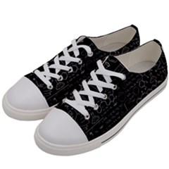 Medical Biology Detail Medicine Psychedelic Science Abstract Abstraction Chemistry Genetics Pattern Women s Low Top Canvas Sneakers by Grandong