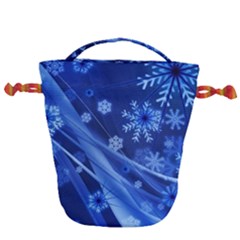 Christmas-card-greeting-card-star Drawstring Bucket Bag by Grandong