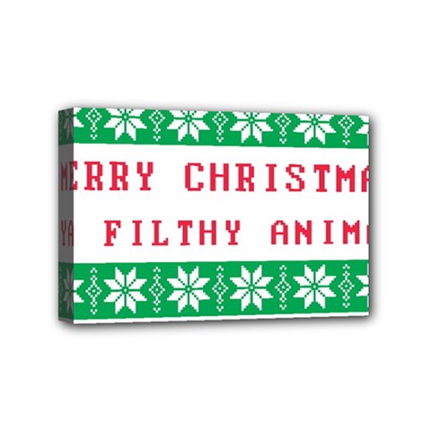 Merry Christmas Ya Filthy Animal Mini Canvas 6  X 4  (stretched) by Grandong
