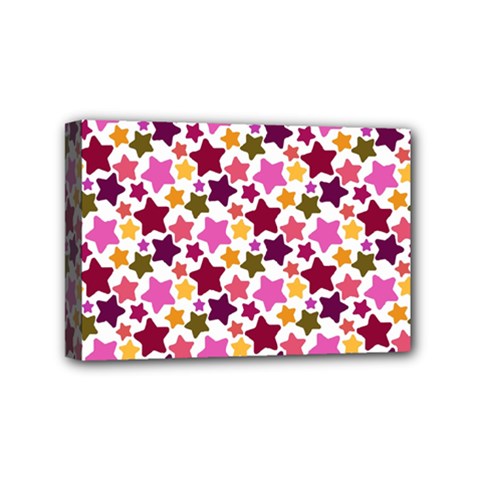 Christmas-pattern-background-green-decorative-star-snow-card-elegant Mini Canvas 6  X 4  (stretched) by Grandong