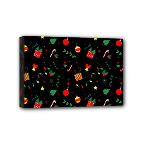 Christmas Pattern Texture Colorful Wallpaper Mini Canvas 6  X 4  (stretched) by Grandong