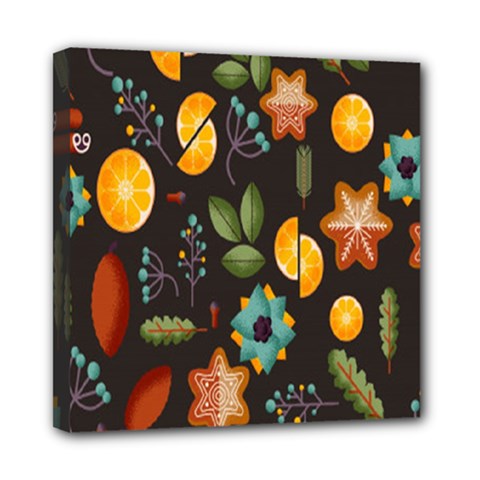 Christmas-seamless-pattern   - Mini Canvas 8  X 8  (stretched) by Grandong