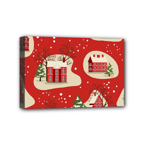 Christmas-new-year-seamless-pattern Mini Canvas 6  X 4  (stretched) by Grandong