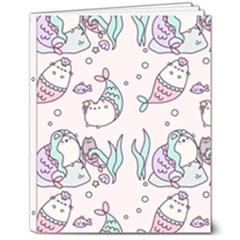 Cartoon Cat Cute Animal Design Drawing Illustration Kawaii 8  X 10  Softcover Notebook by Grandong