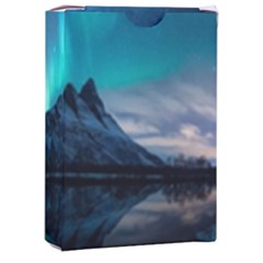 Aurora Borealis Mountain Reflection Playing Cards Single Design (rectangle) With Custom Box by Grandong