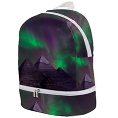 Aurora Northern Lights Phenomenon Atmosphere Sky Zip Bottom Backpack by Grandong