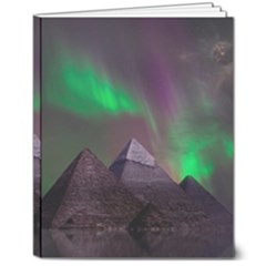 Fantasy Pyramid Mystic Space Aurora 8  X 10  Softcover Notebook by Grandong