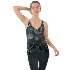 Psychedelic Mushrooms Background Chiffon Cami by Ravend