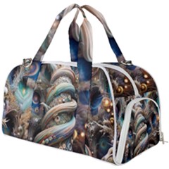 Fantasy Psychedelic Building Spiral Burner Gym Duffel Bag by Ravend