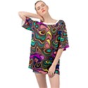 Bending Rotate Distort Waves Oversized Chiffon Top View1