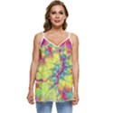 Fractal Spiral Abstract Background Casual Spaghetti Strap Chiffon Top View1
