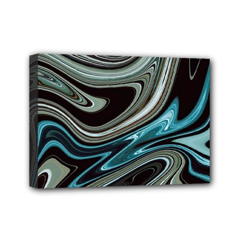 Abstract Waves Background Wallpaper Mini Canvas 7  X 5  (stretched) by Ravend
