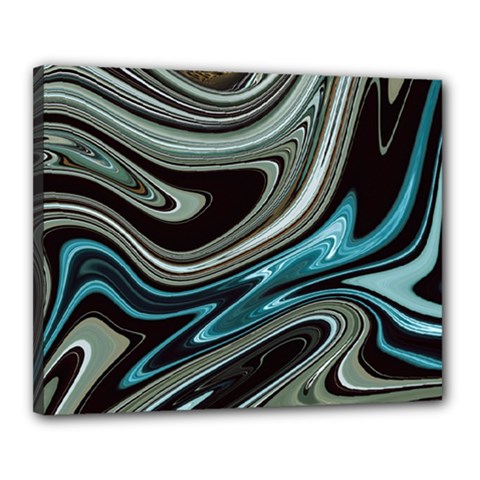 Abstract Waves Background Wallpaper Canvas 20  X 16  (stretched) by Ravend