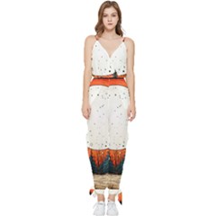 Moon Night Nature Dream Sky Sleeveless Tie Ankle Chiffon Jumpsuit by Vaneshop
