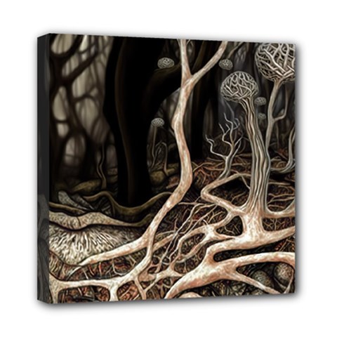 Tree Nature Landscape Forest Mini Canvas 8  X 8  (stretched) by Vaneshop