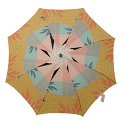 Leaves Pattern Design Colorful Decorative Texture Hook Handle Umbrellas (large) by Vaneshop