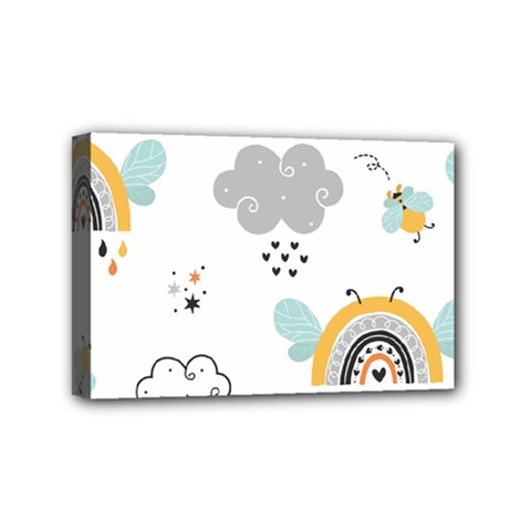 Art Pattern Design Wallpaper Background Print Mini Canvas 6  X 4  (stretched) by Vaneshop