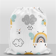 Art Pattern Design Wallpaper Background Print Drawstring Bag (small) by Vaneshop