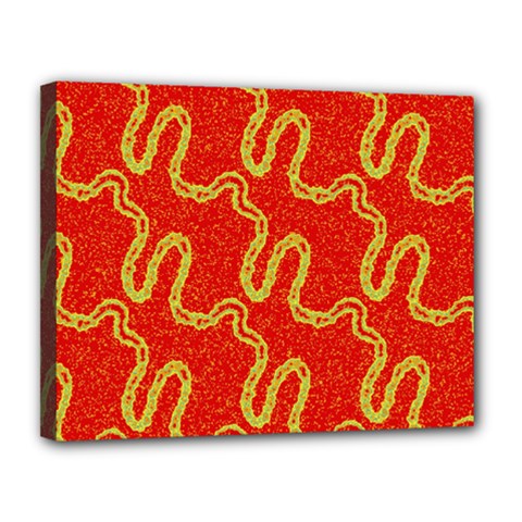 Background Ornamental Pattern Abstract Seamless Canvas 14  X 11  (stretched) by Vaneshop