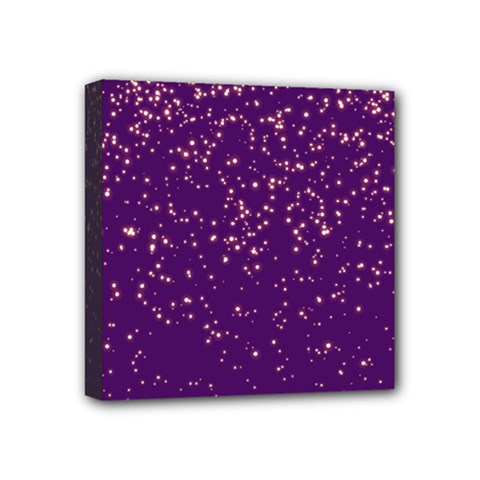 Purple Glittery Backdrop Scrapbooking Sparkle Mini Canvas 4  X 4  (stretched) by Vaneshop