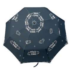 Space Dino Art Pattern Design Wallpaper Background Folding Umbrellas by Vaneshop