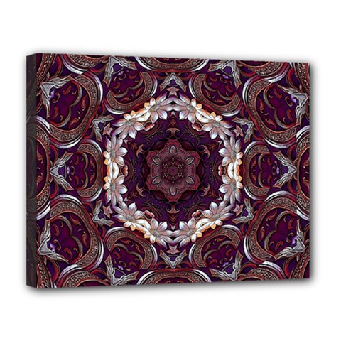 Rosette Kaleidoscope Mosaic Abstract Background Canvas 14  X 11  (stretched) by Vaneshop