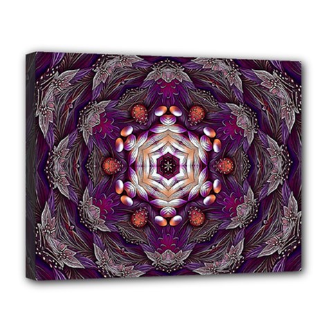 Rosette Kaleidoscope Mosaic Abstract Background Art Canvas 14  X 11  (stretched) by Vaneshop