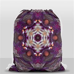 Rosette Kaleidoscope Mosaic Abstract Background Art Drawstring Bag (small) by Vaneshop
