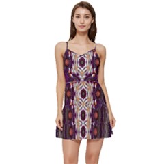 Rosette Kaleidoscope Mosaic Abstract Background Art Short Frill Dress by Vaneshop