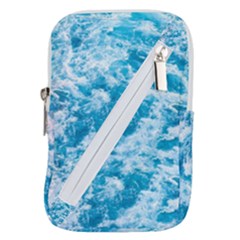 Blue Ocean Wave Texture Belt Pouch Bag (small) by Jack14