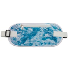 Blue Ocean Wave Texture Rounded Waist Pouch by Jack14