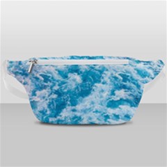 Blue Ocean Wave Texture Waist Bag  by Jack14