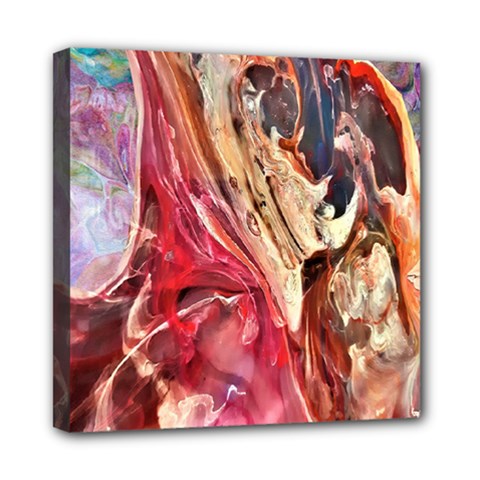 Marbling Blend  Mini Canvas 8  X 8  (stretched) by kaleidomarblingart