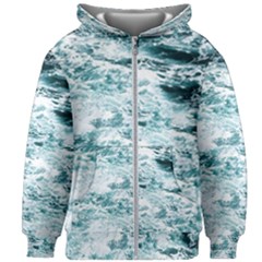 Ocean Wave Kids  Zipper Hoodie Without Drawstring by Jack14
