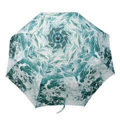 Blue Crashing Ocean Wave Folding Umbrellas by Jack14