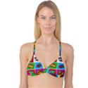 Pop Art Comic Vector Speech Cartoon Bubbles Popart Style With Humor Text Boom Bang Bubbling Expressi Reversible Tri Bikini Top View3