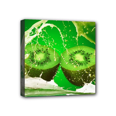 Kiwi Fruit Vitamins Healthy Cut Mini Canvas 4  X 4  (stretched) by Amaryn4rt