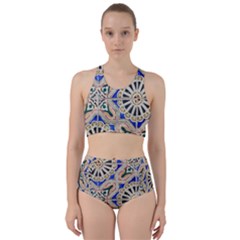 Ceramic-portugal-tiles-wall- Racer Back Bikini Set by Amaryn4rt