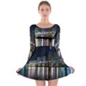Cleveland Building City By Night Long Sleeve Skater Dress View1