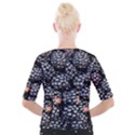 Blackberries-background-black-dark Cropped Button Cardigan View2