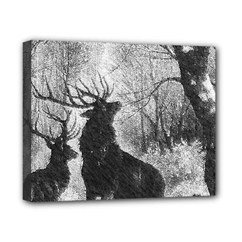 Stag-deer-forest-winter-christmas Canvas 10  X 8  (stretched) by Amaryn4rt