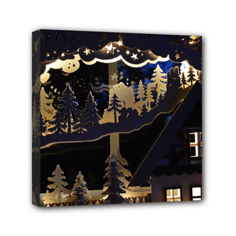 Christmas-advent-candle-arches Mini Canvas 6  X 6  (stretched) by Amaryn4rt